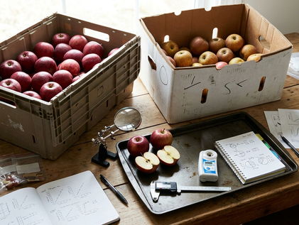 Image showing apple bin inspection