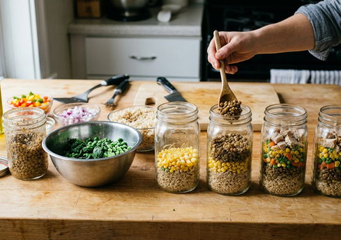 Image showing meal prep jars